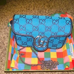 Authentic GG Marmont Multicolor Super Mini Bag